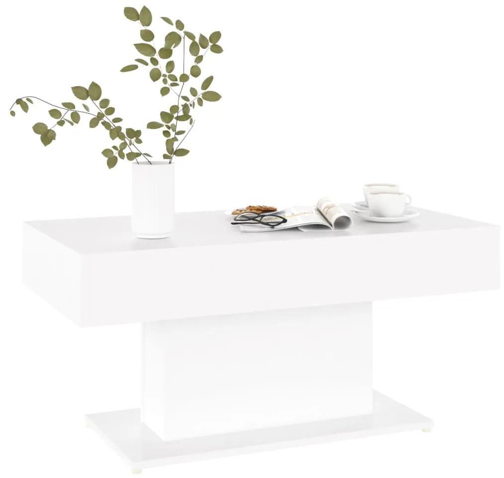 Tavolino da salotto bianco 96x50x45 cm in truciolato