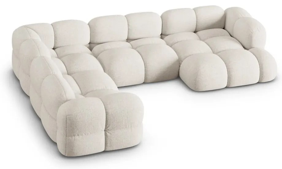 Divano angolare beige (con penisola a sinistra/a U) Loretto – Cosmopolitan Design