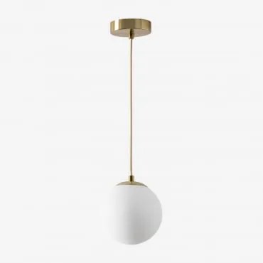 Plafoniera In Ferro Con Sfera In Vetro Ø12 Cm Uvol Dorato - Sklum