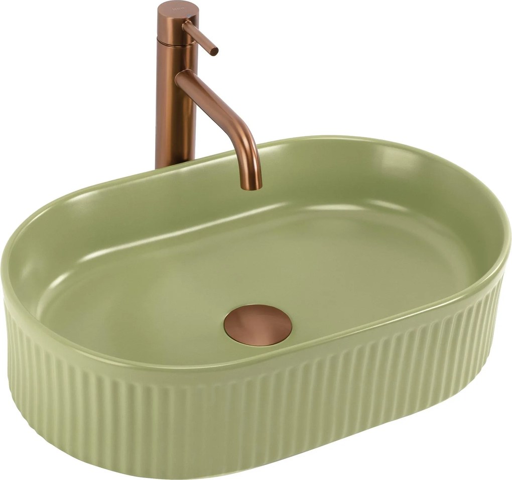Lavabo da appoggio Rea Vanda Pistachio Matt