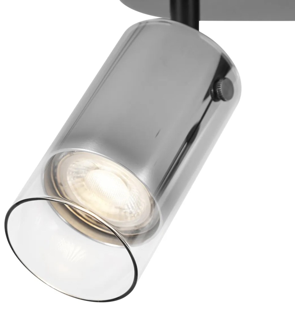 Faretto da soffitto moderno color canna di fucile a 3 luci ruotabile e regolabile - Drain