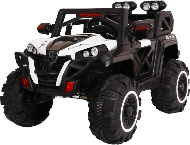 Macchina Elettrica per Bambini 12V Kidfun Fuoristrada 4x4 Bianca...