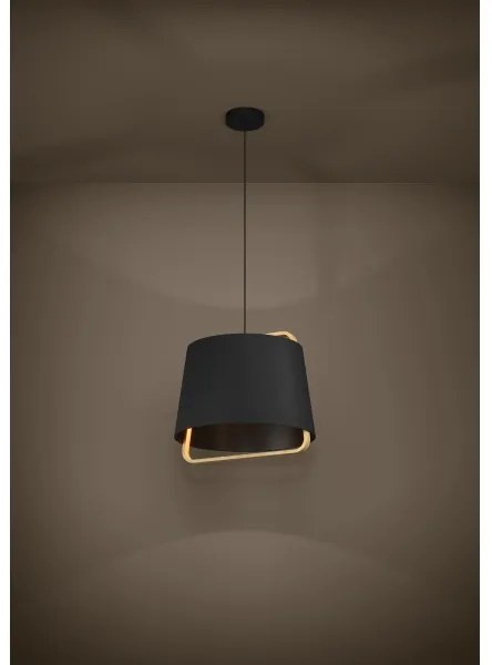 Eglo 390185 - Lampadario a sospensione con filo CAMALOZA 1xE27/40W/230V nero