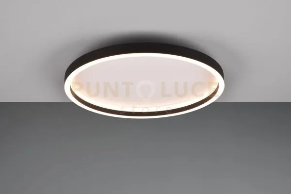 Plafoniera led rotonda con bordo in metallo bianco rotonda r64502132