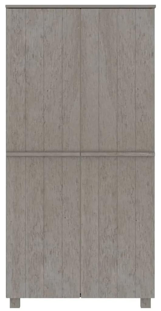 Armadio hamar grigio chiaro 89x50x180 cm legno massello di pino