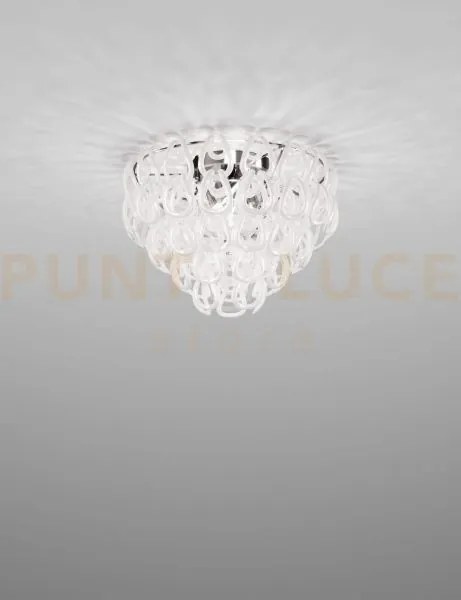 Giogali lampadadario a soffitto 40 bianco e cromo lucido 2 luci att...