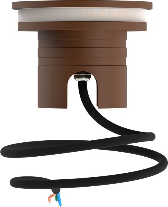 Faro LED interrato da Giardino 6W IP67 220V Luce Radente 360°- Corten