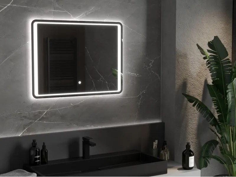 Mexen Zusa specchio da bagno retroilluminato 80 x 60 cm, LED 6000K, antiappannamento - 9808-080-060-611-00