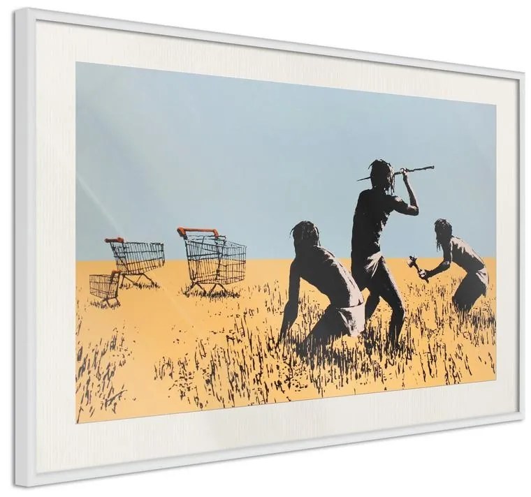 Poster  Banksy: Trolley Hunters  Cornice Quadri Cornice nera, Larghezza x Altezza Home decor 45x30