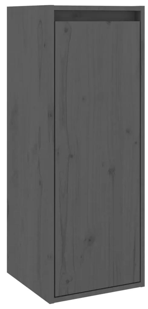 Pensile grigio 30x30x80 cm in legno massello di pino