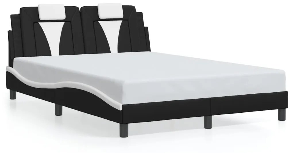 Giroletto Con Luce Led Nero E Bianco 140x200 Cm İn Similpelle /