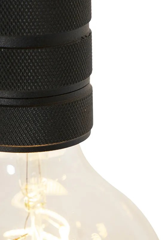 Lampada a sospensione di design nera 9 luci - Cavalux