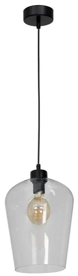 Lampadario su fune SANTIAGO 1xE27/60W/230V limpido