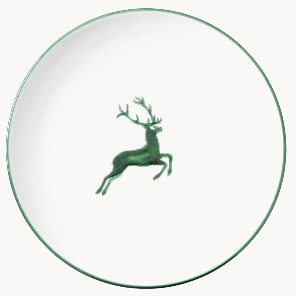 Piatto piano fatto a mano Cup Green Deer