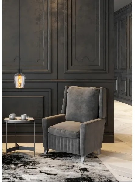 Globo 15627 - Lampadario a sospensione con filo RYAN 1xE27/40W/230V diametro 13,5 cm nero