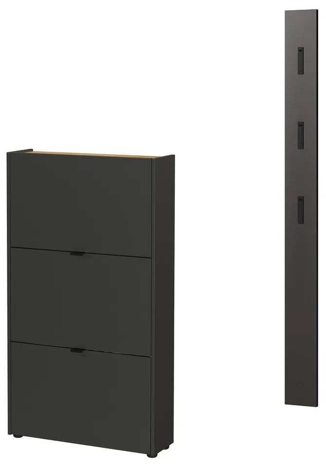 Set di mobili da ingresso color antracite 101x200x22 cm Ameca – Germania