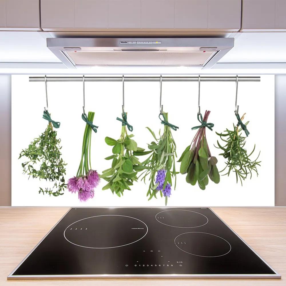 Pannello cucina paraschizzi Petali di piante da cucina 100x50 cm