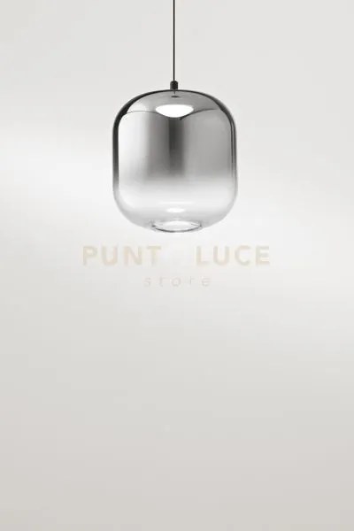 Solo vetro borosilicato fumé specchiato sfumato hunter d.14cm h.15cm