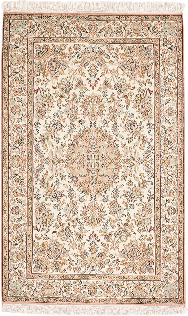 Cashmere Silk Tappeto 80 x 130 (Indian) Annodato A Mano
