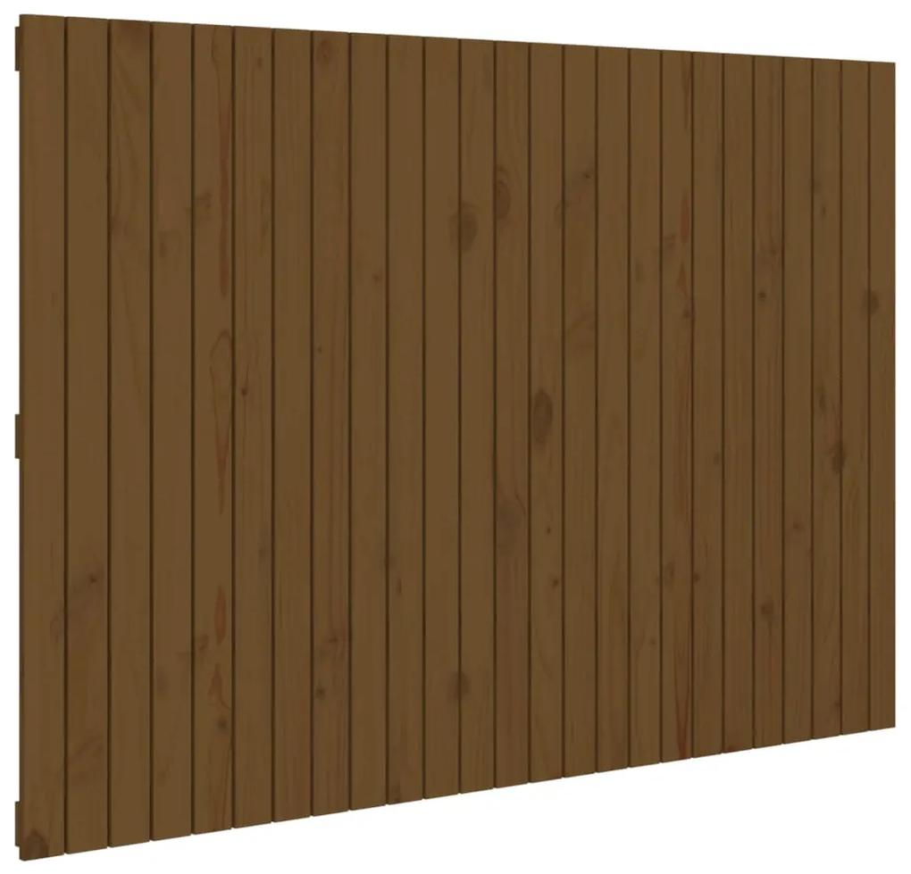 Testiera da parete miele 159,5x3x110 cm legno massello di pino