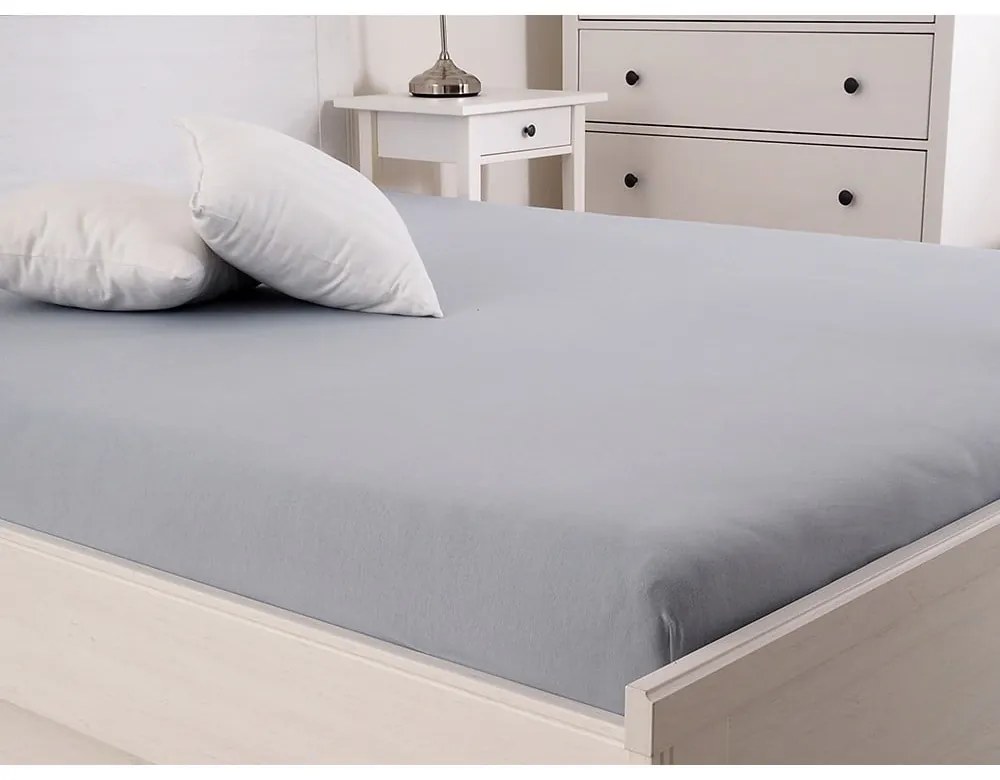 Lenzuolo elastico grigio 180x200 cm - B.E.S.