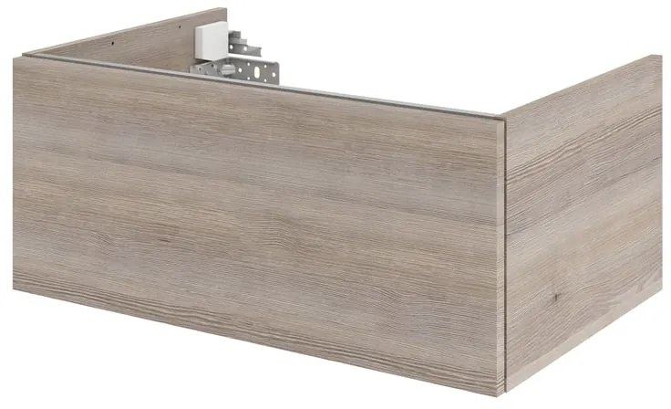 Mobile da bagno sotto lavabo SENSEA Neo grigio lucido L 75 x H 32 x P 48 cm 1 cassetto, lavabo non incluso