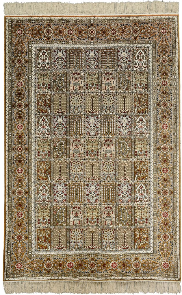 Ghom Tappeto 190 x 120 Marrone (Cina) Annodato A Mano