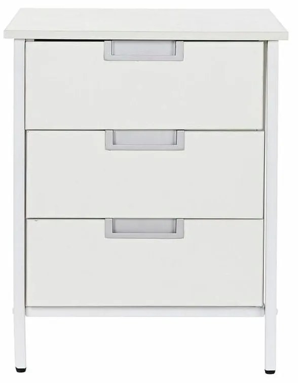 Cassettiera DKD Home Decor Metallo MDF Bianco (40 x 40 x 50 cm)