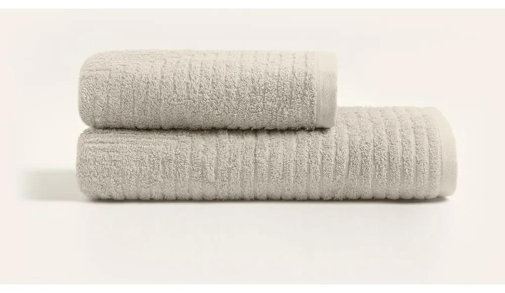 Asciugamani e teli da bagno in cotone beige in set di 2 pezzi - Foutastic