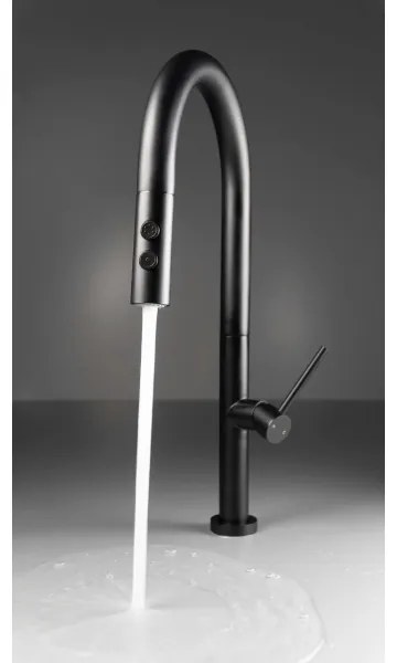 Deante BQO_N72M - Rubinetto lavello con doccetta estraibile OLFATO nero