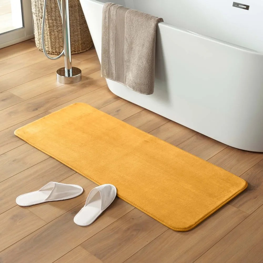 Tappetino da bagno giallo 50x120 cm Vitamine - douceur d'intérieur