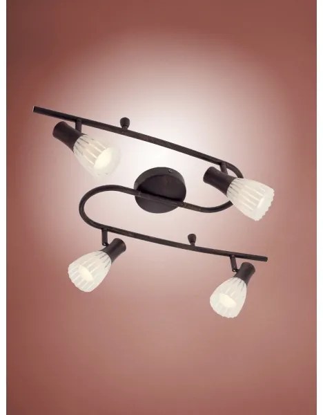 Redo 04-320 - Faretto DIONE 4xE14/28W/230V patina/rame