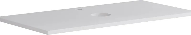 Top per lavabo Kyoto L 90 x H 1.8 x P 46 cm laccato opaco bianco truciolare