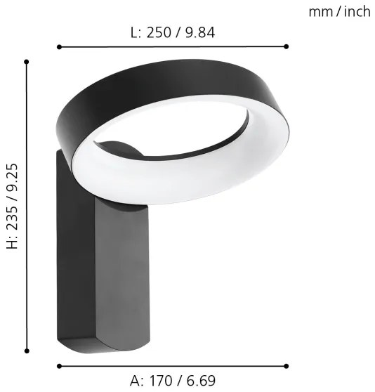 Eglo 97307 - Applique a LED da esterno PERNATE LED/11W/230V
