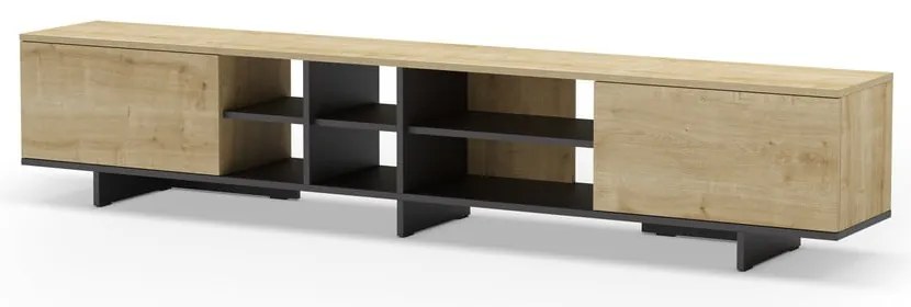 Tavolo TV in rovere di colore naturale 230x44 cm Cequoia - Marckeric