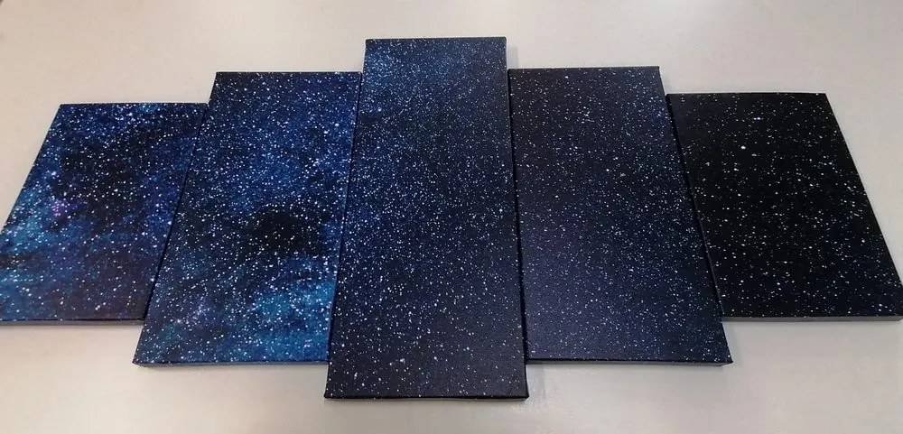 Quadri 5 pezzi – Via Lattea tra le stelle