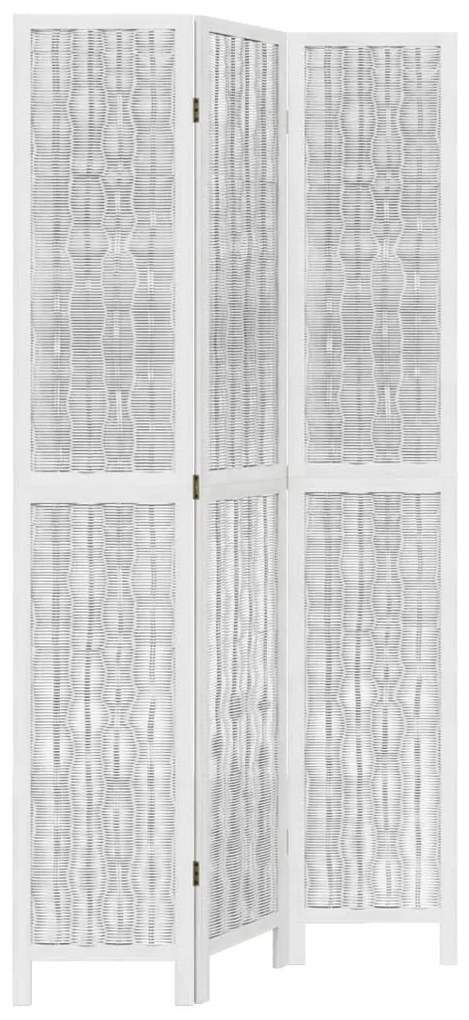 Divisorio ambienti 3pannelli bianco legno massello di paulownia