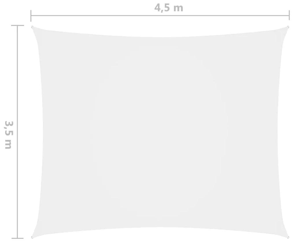 Parasole a Vela in Tessuto Oxford Rettangolare 3,5x4,5 m Bianco