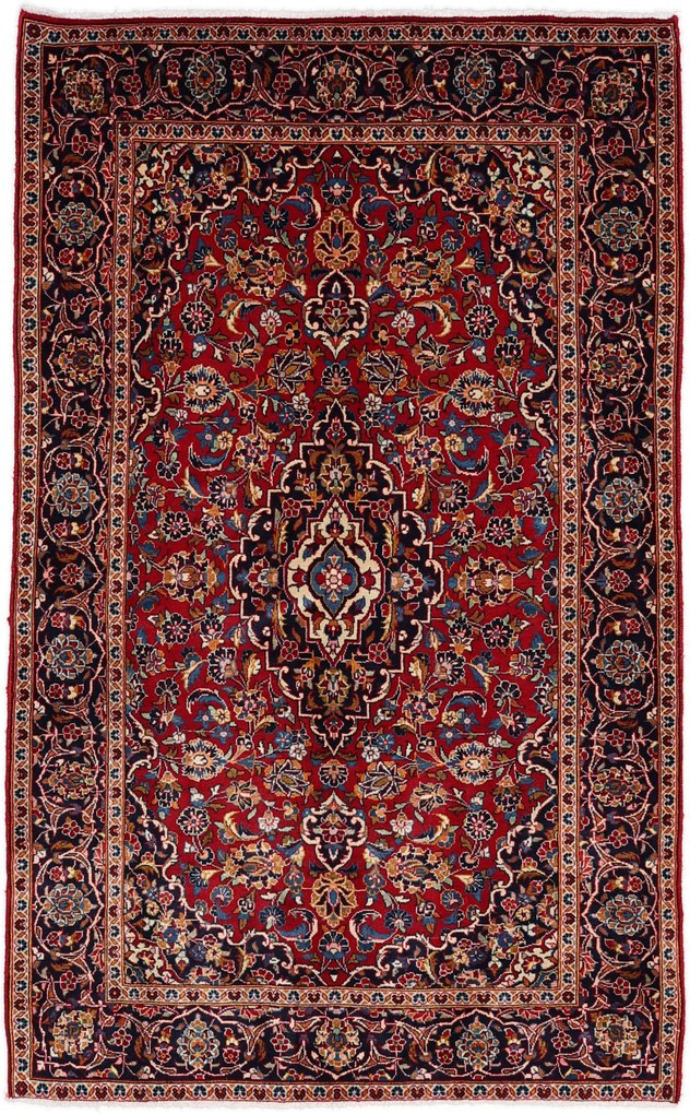 Kashan Tappeto 140x230 (Iran) Annodato A Mano