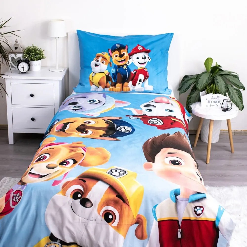 Biancheria da letto singola per bambini in microfibra 140x200 cm Paw Patrol - Jerry Fabrics