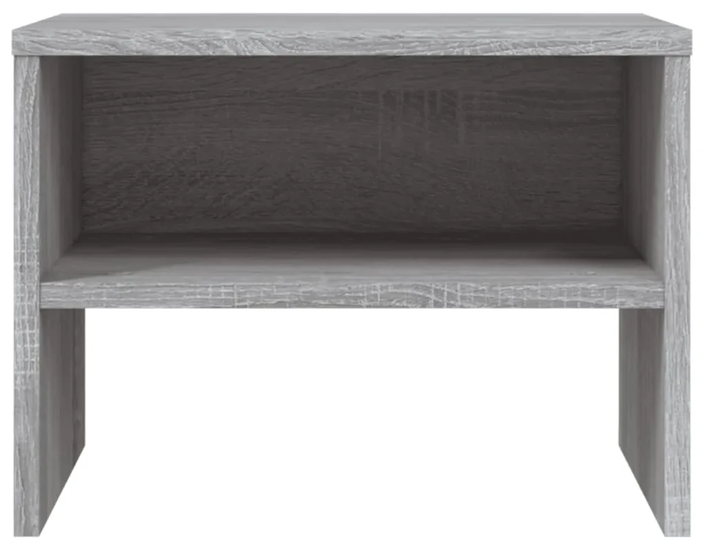 Comodini grigio sonoma 2 pz 40x30x30 cm in legno multistrato