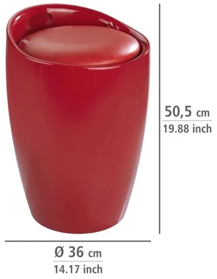 WENKO 20624100 - Sgabello CANDY 36x50,5 cm rosso/nero