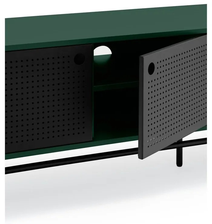 Tavolo TV nero e verde Punto - Teulat