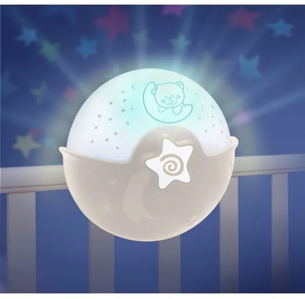 Infantino - Lampada per bambini piccola con proiettore 3xAA grigio