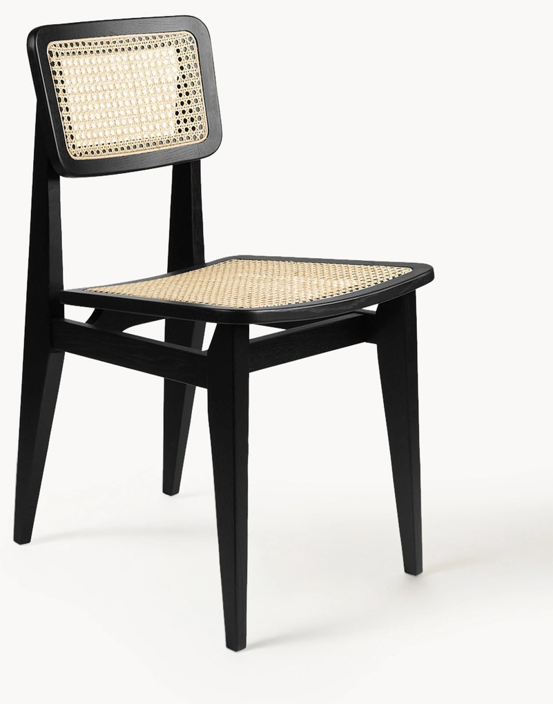 Sedia in legno di quercia con intreccio viennese C-Chair