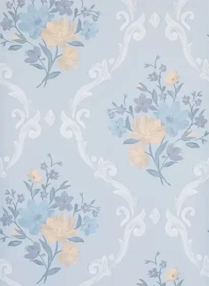 Matthew Williamson Carta da parati Almudaina - Stone/ Blue/ Marigold/ Lavender