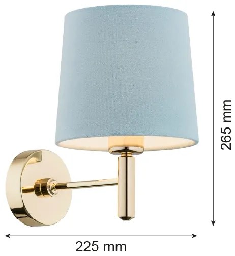 Argon 4347 - Applique PONTE 1xE27/15W/230V grigio/ottone