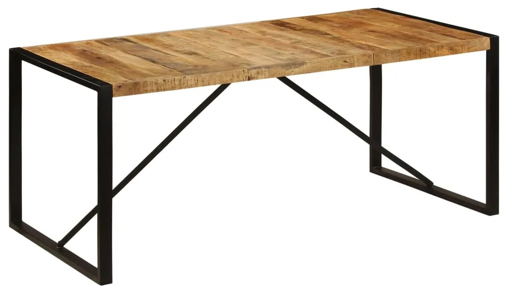 Tavolo da pranzo in legno massello di mango grezzo 180 cm