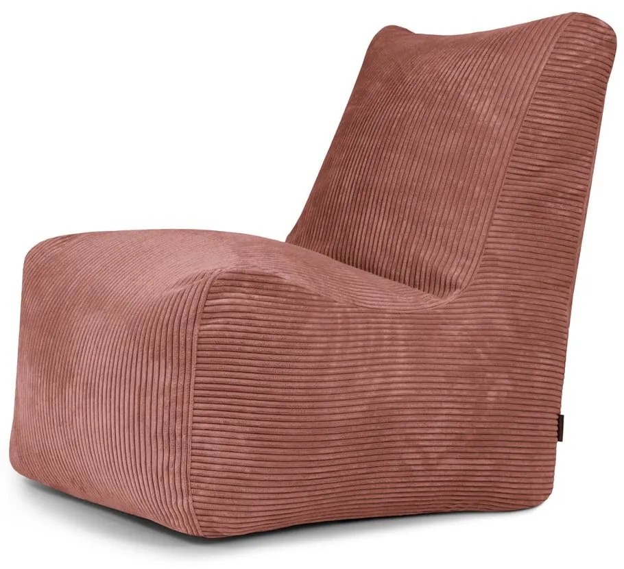 Puof a sacco color mattone con rivestimento in velluto a coste Seat Lounge – SLOWDOWN