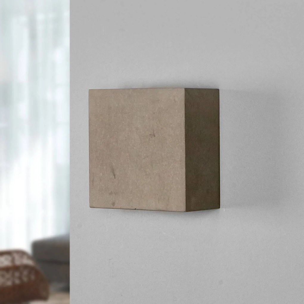 Applique da parete a LED Yva Lindby, Alluminio / Grigio / Zincato, Corridoio, calcestruzzo / cemento, Moderno, Applique a LED